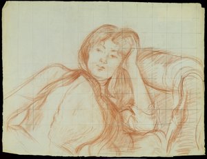 Young Girl Leaning on her Elbow
